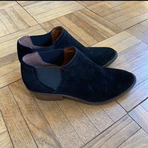 Lucky Brand Frona Suede Slip On Ankle Bootie